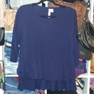 Alya Medium Blouse Navy Blue Women's Top